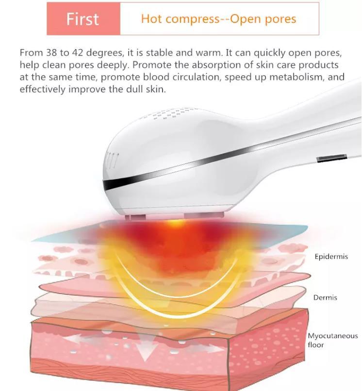 Hot Sale Cool Warm Galvanic Beauty Instrument Hot and Cold Hammer Facial Machine for Home Use