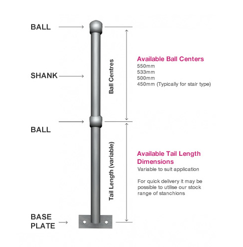 Hot DIP Galvanized Hot DIP Galvanized Steel Ball Joint Handrails