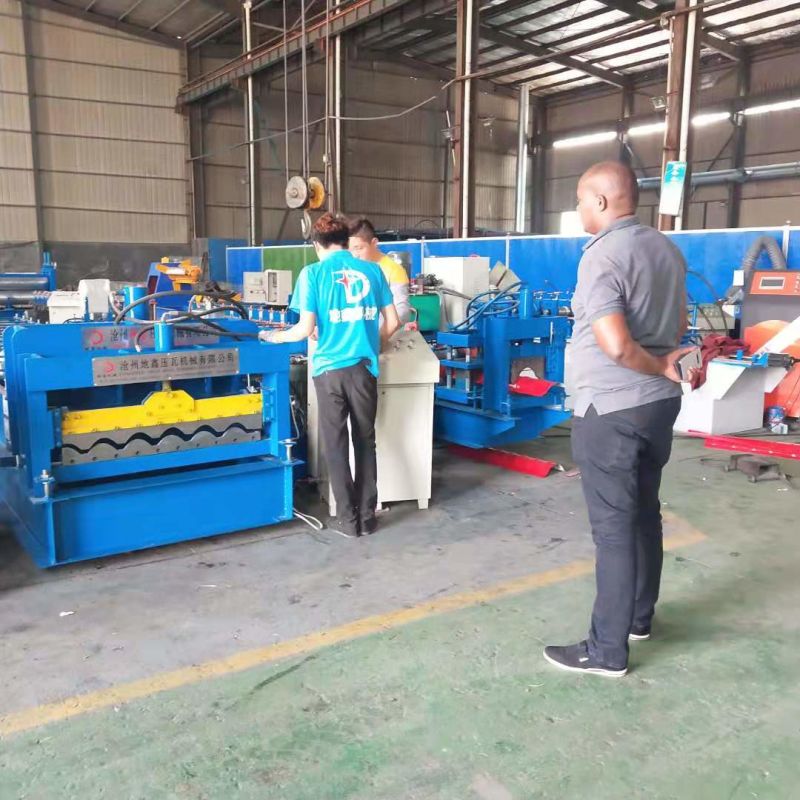 1080mm Trapezoidal Sheet Roof Metal Sheet Roll Forming Machine