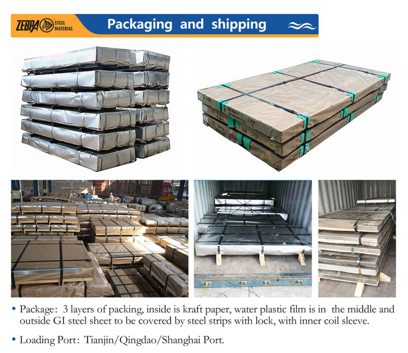 26 Gauge Dx51d Z40-275g Galvanized Steel Sheet Gi Zinc Coated Galvanized Steel Sheet