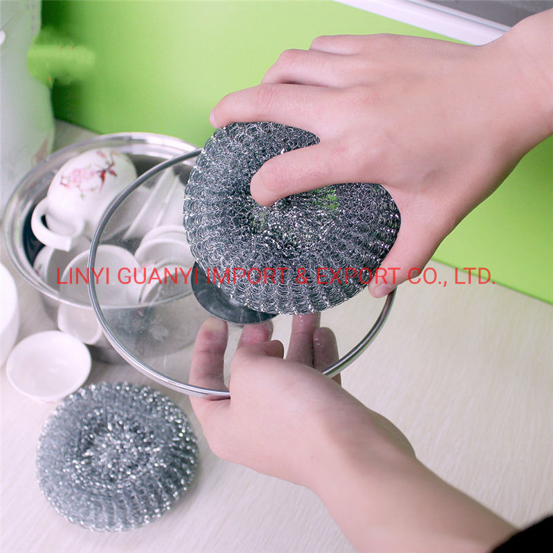 Galvanized Iron Mesh Scourer Scrubber Iron Sponge in Kitchen Cleaner