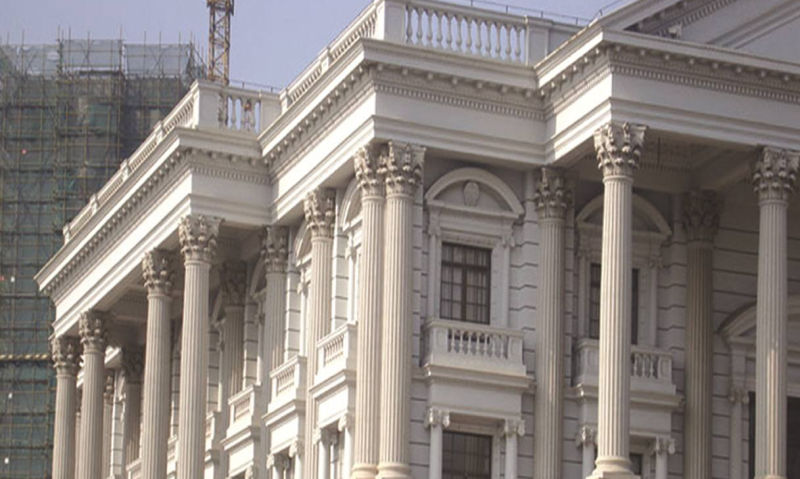 Decorative Wall Line Grc Cornice Moulding for Architecture Exterior Design