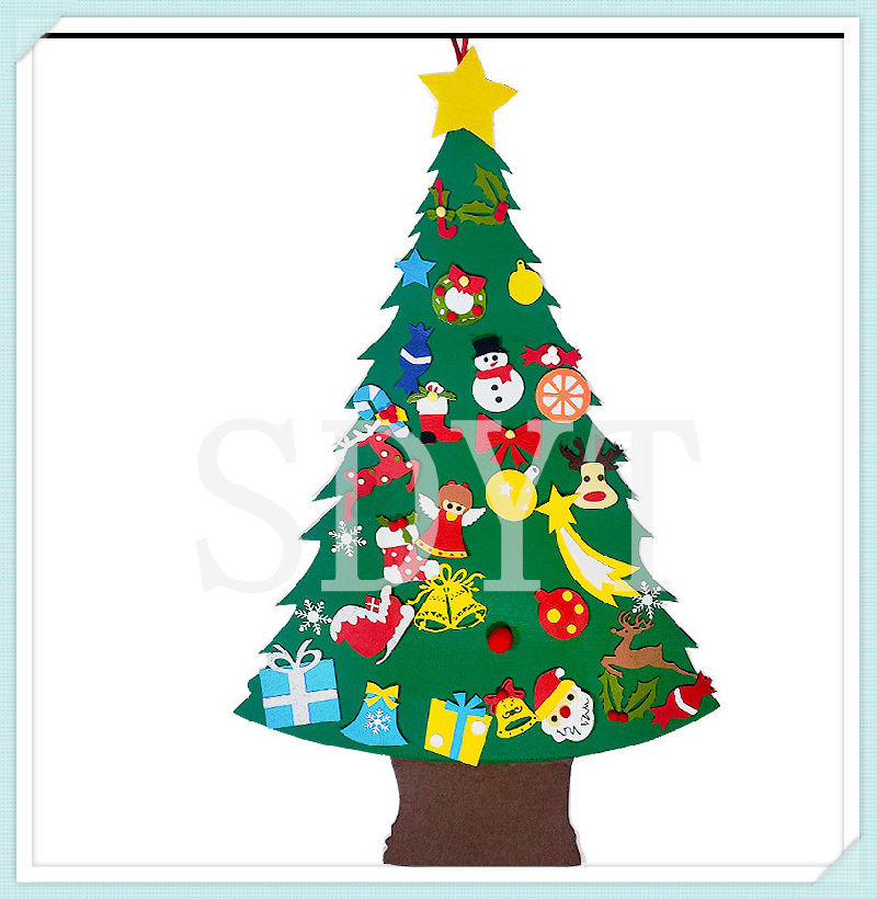 2020 DIY Ornament Wall Hanging Felt Christmas Tree Decoration for Children