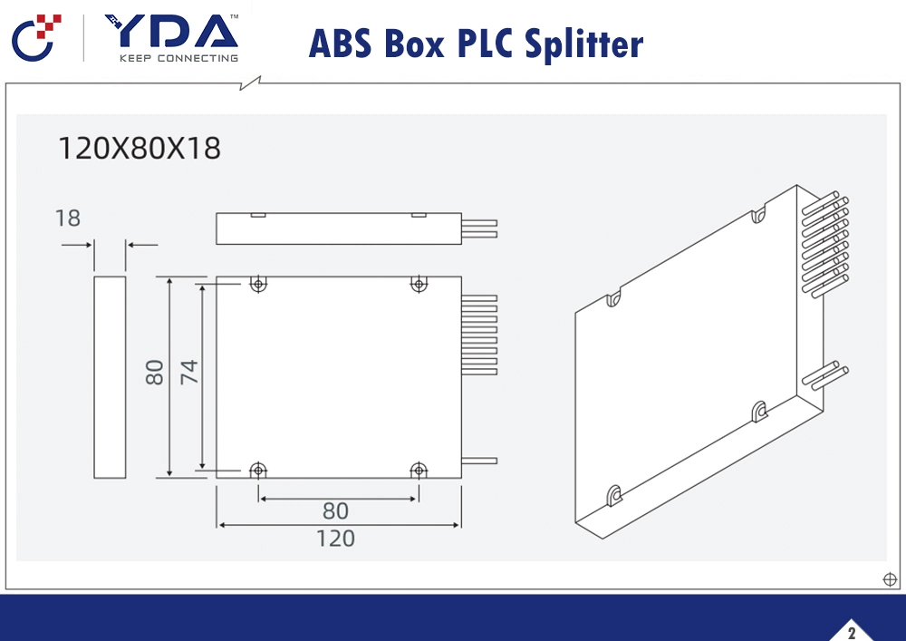 FTTH Sc Upc 1X64 PLC Splitter Fiber Optic ABS Box PLC Splitter Cable
