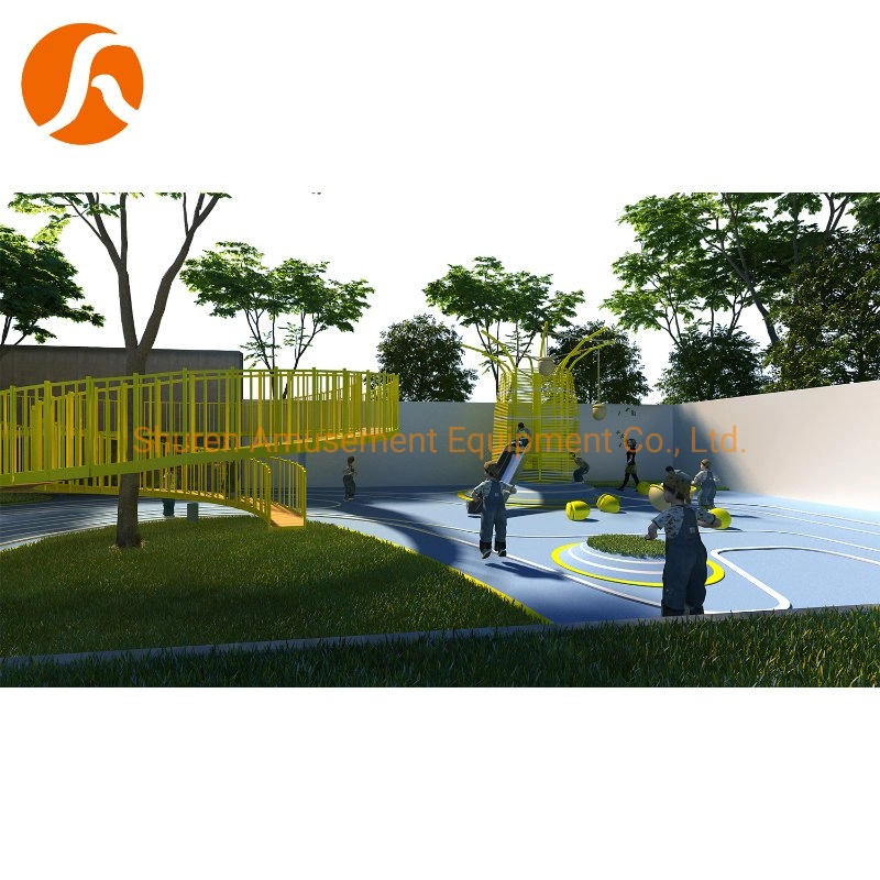 Rainbow Town Nest Factory Wholesale Full Set Children Playground Stainless Slide
