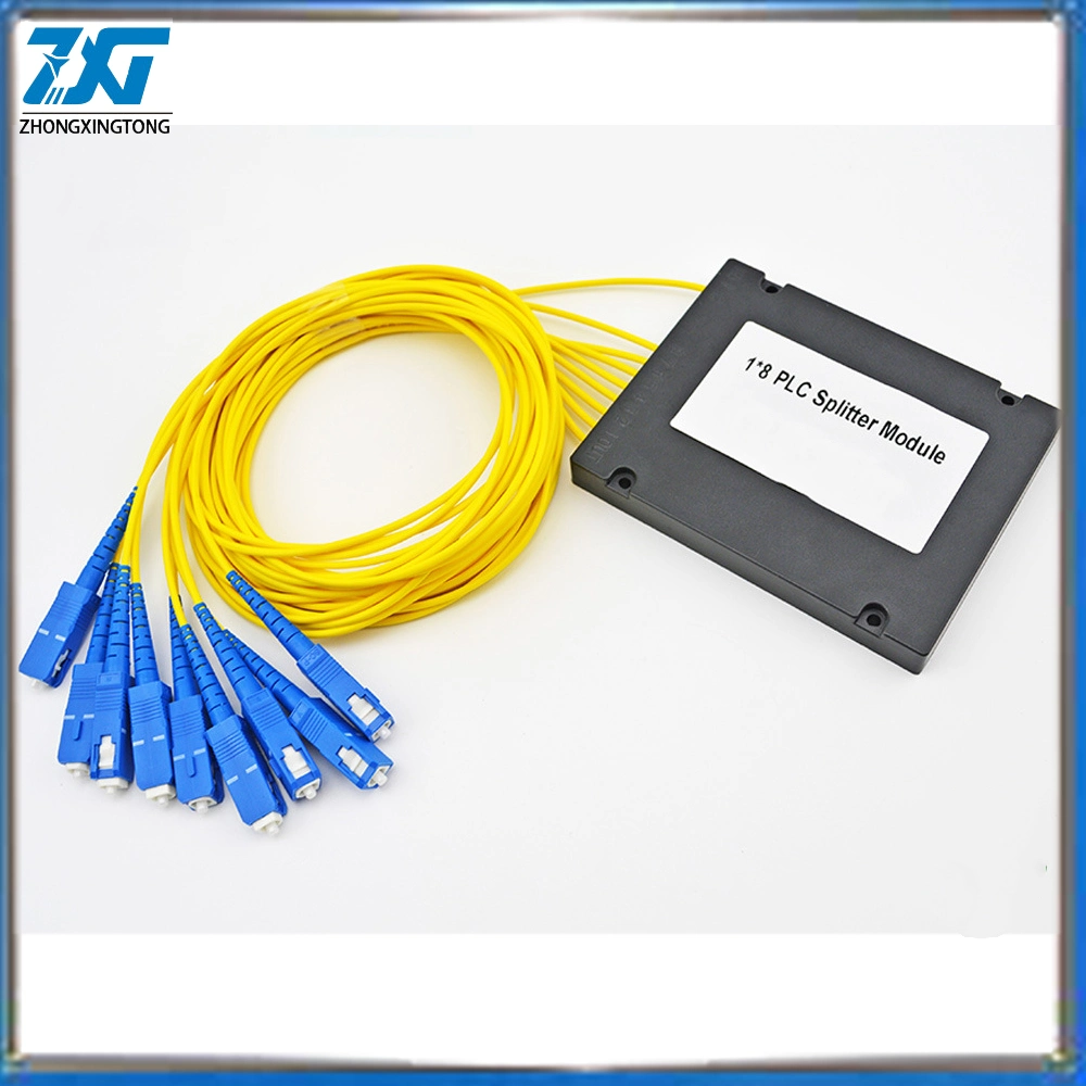 Fiber Optical Splitter Sc APC 1X4 PLC Single Mode FTTH Fiber Optic Splitter