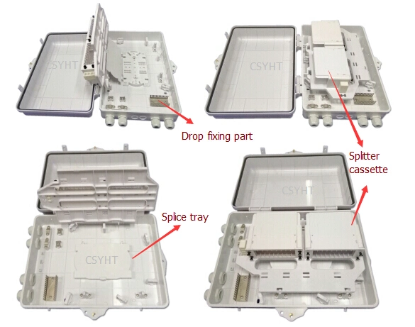 48 Fiber Optic Splitter Cassette Box with Lgx Splitter 8 Way and 16 Way