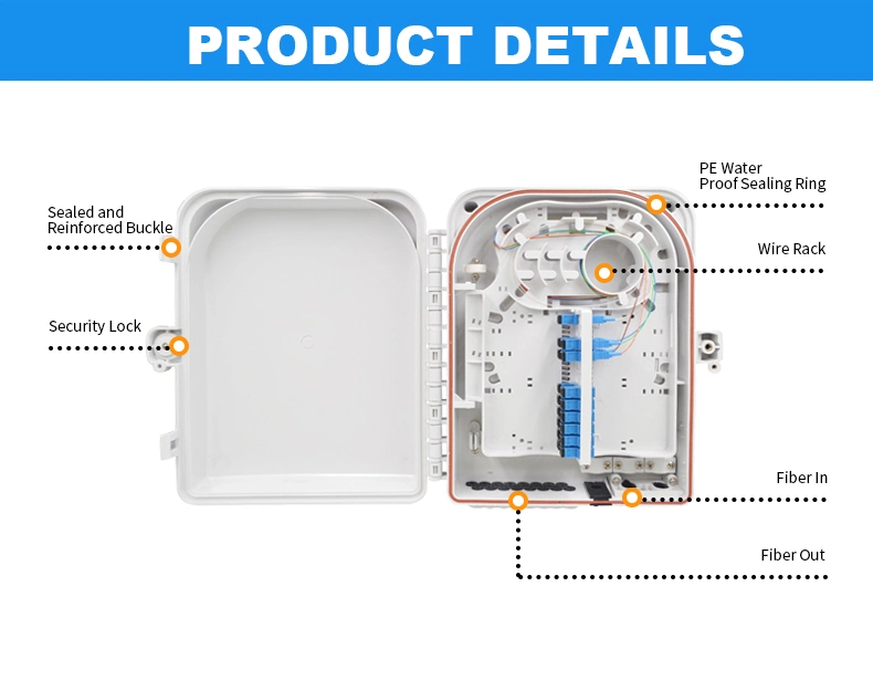 Network Equipment 24 Cores Terminal Box for 1*16 PLC Splitter