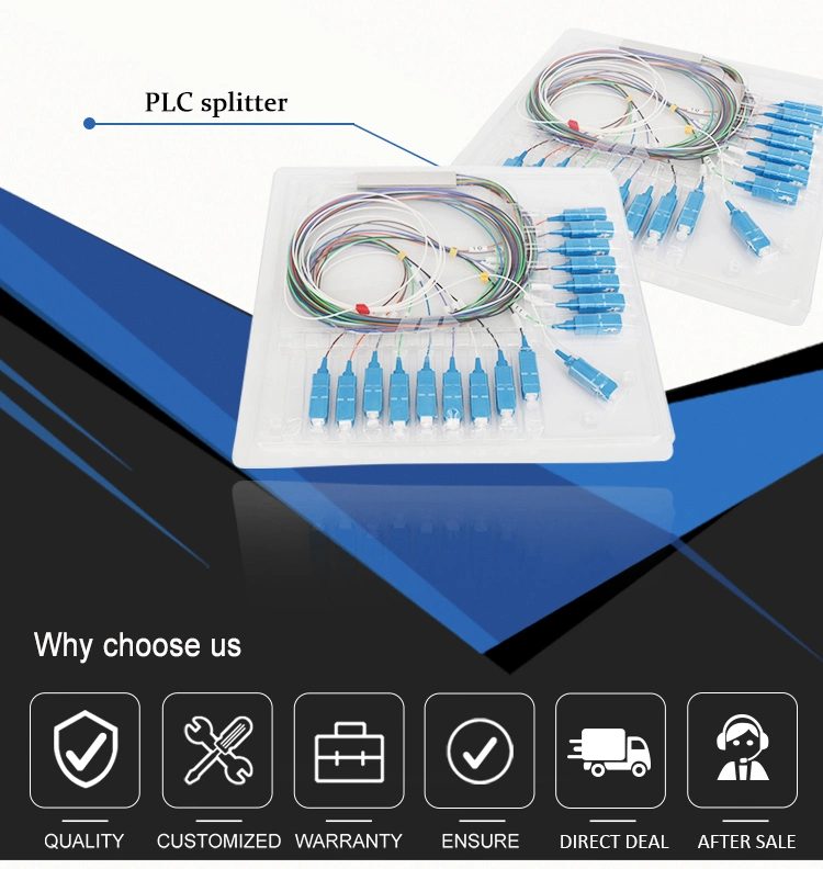 Singlemode 1: 16 Fiber Optic PLC Splitter 1X16 Fiber Optic Splitter