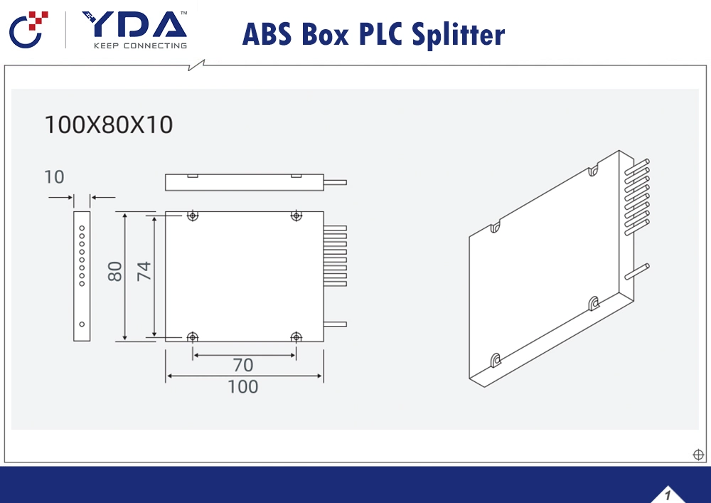 FTTH Sc Upc 1X64 PLC Splitter Fiber Optic ABS Box PLC Splitter Cable