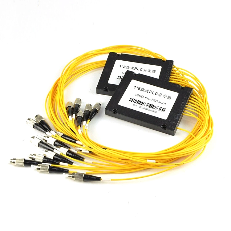 FC-Upc ABS Box Type Optical Fiber PLC Splitter 1*8 FTTH Optical Fiber Splitter