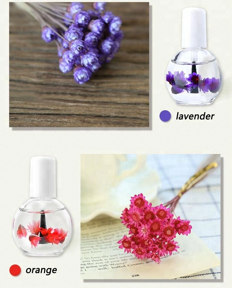 Private Label Nail Care Environmental Harmless Manicure Dry Flower Nutrition Cuticle Revitalizer Oil for Nail Art Decoration