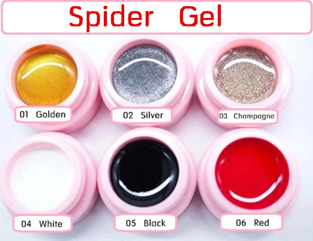 Elastic Drawing Gel Red Gold Black White Nail Art UV Spider Nail Gel Polish