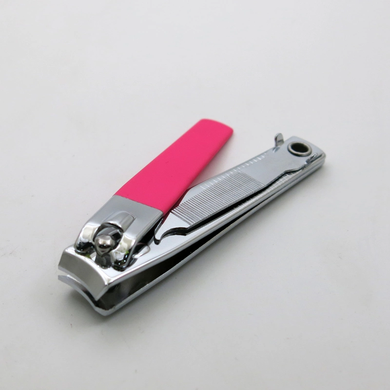 Carbon Steel with Fluorescent Rubberized Paint for Home Used Nail Cutter with Nail File Nail Clippers