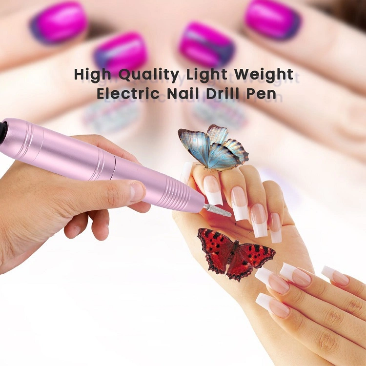 Electric USB Nail Drill Pen to Remove DIP Powder Gel Polish Cuticle Acrylic Nail