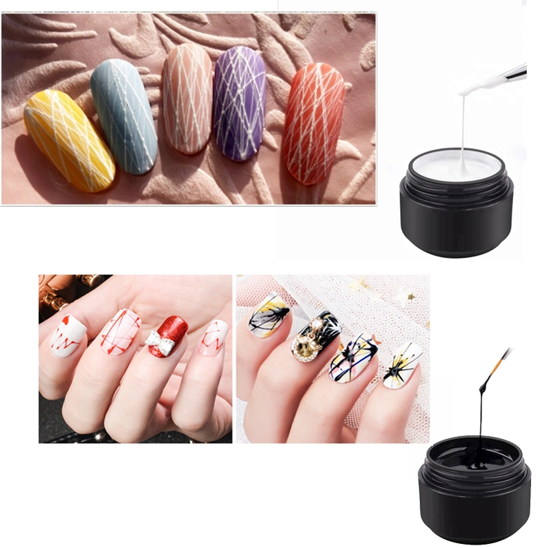 Elastic Drawing Gel Red Gold Black White Nail Art UV Spider Nail Gel Polish