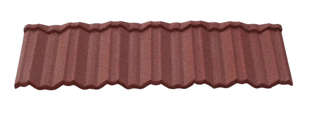 Dechant Roofing Materials 1340*420mm Stone Coated Steel Roofing Sheets Shingle Tiles