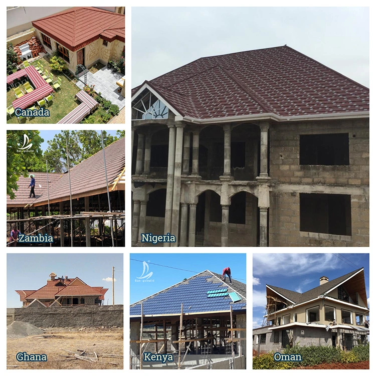 New Zealand Standard Colorful Stone Coated Metal Roof Shingles Tiles /Sangobuild Roofing Prices