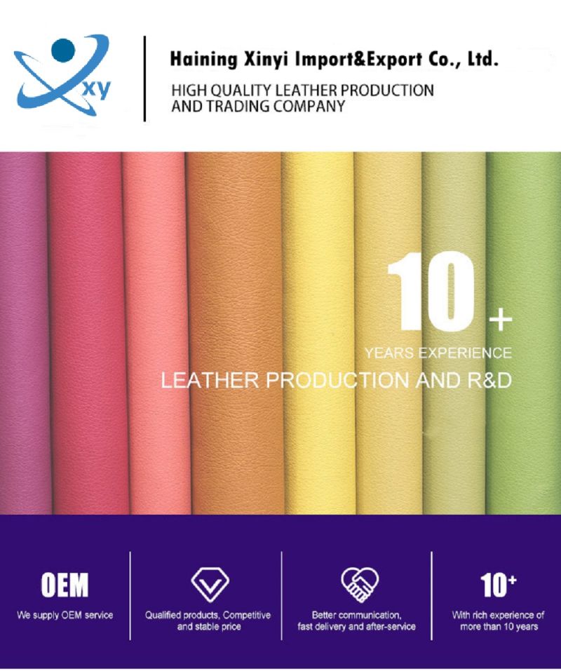 PU Coated Synthetic Leather Soft Smoothy Surface Colorful for Bags Sofa Furniture