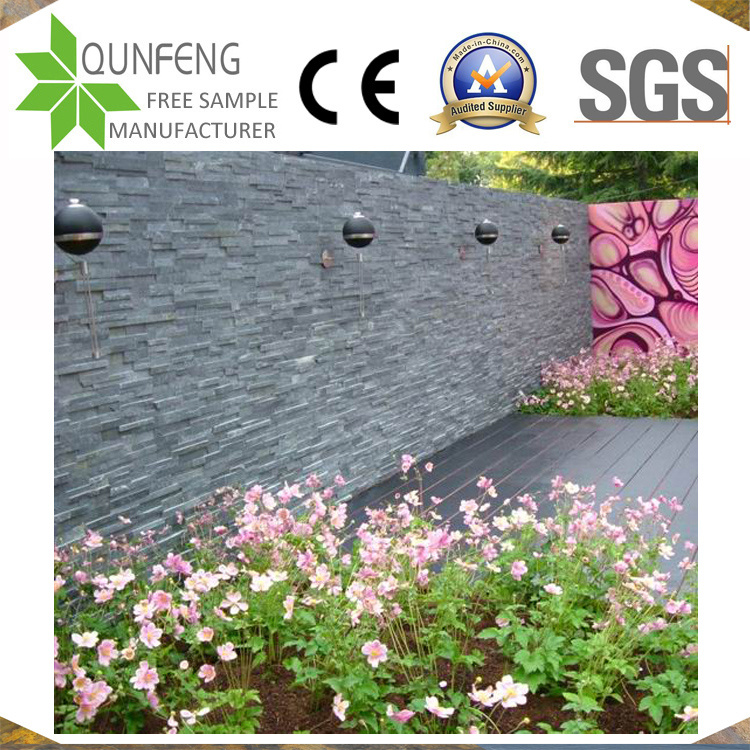 Natural Black Stacked Stone China Slate Wall Covering