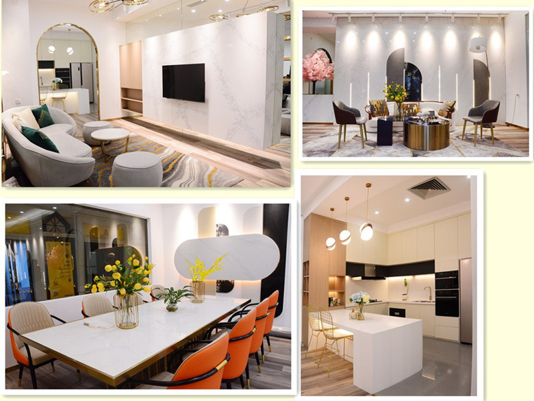 Artificial Quartz Stone Kitchen Quartz Black Calacatta Autumn Quartz Slabs