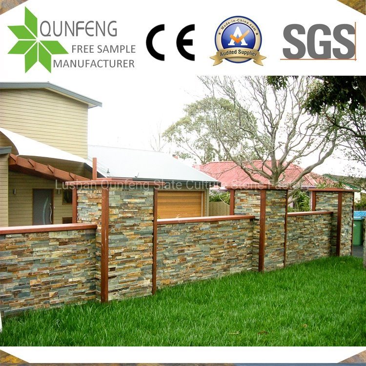 Natural Rusty Decorative Wall Cladding Panel Slate Cultured Stone Veneer
