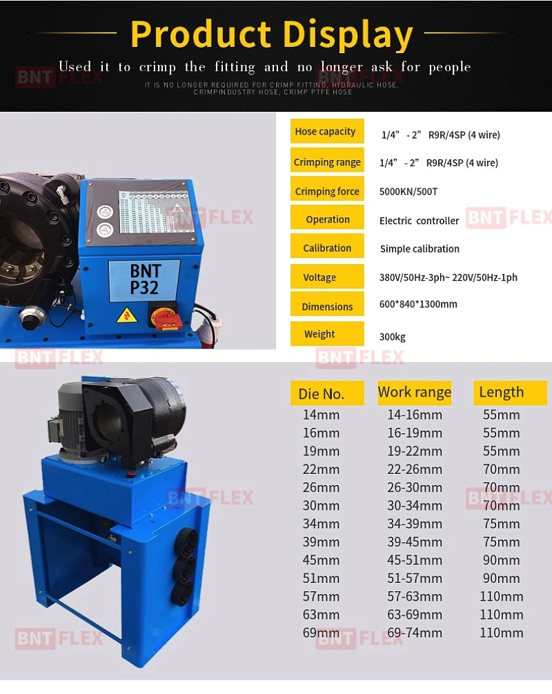 High Pressure Hose Crimping Machine for Tractor Repair/Brake Crimping Machine/Hose Crimper