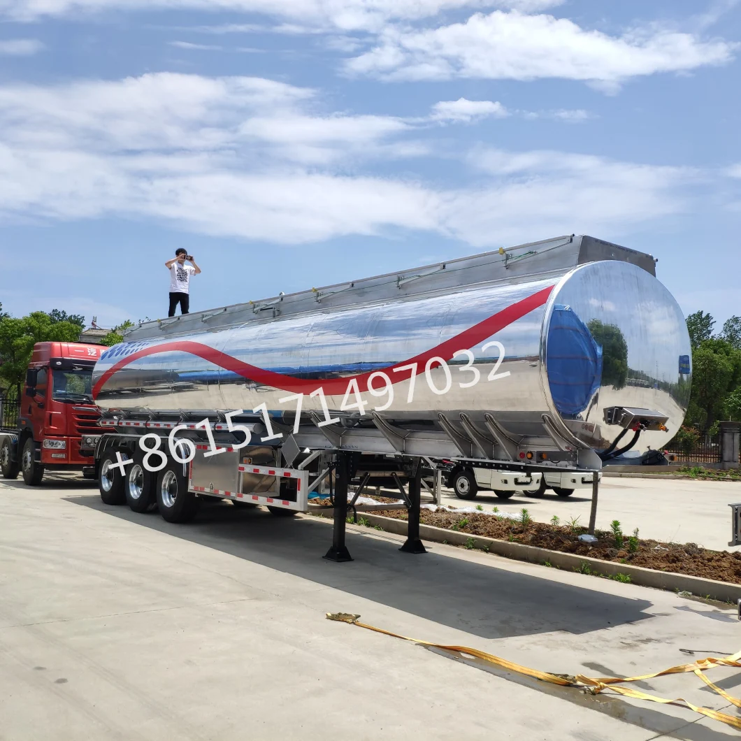 Aluminum Alloy Fuel Tank 3 Axles Fuel Tank Semi Trailer