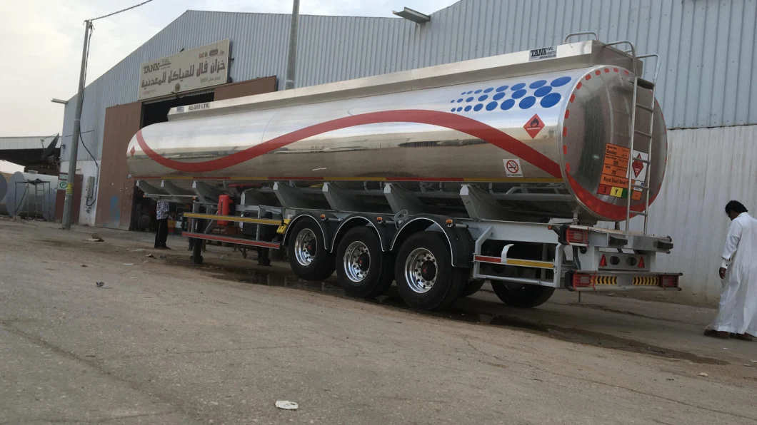 Aluminum Alloy Fuel Tank 3 Axles Fuel Tank Semi Trailer