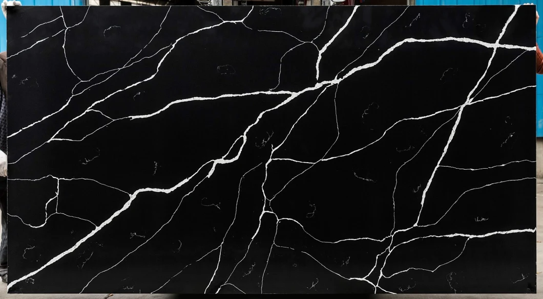 Artificial Marble Quartz Nero Margiua/Marquino/Marquina Marble with Black Marquina Marble Price Floor/ Wall Tiles