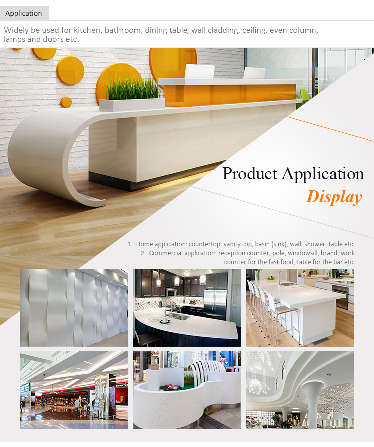 Marble Countertop Artificial Stone Sheets Solid Surface Sheets Stone Desk Top Marble Stone Artificial Stone