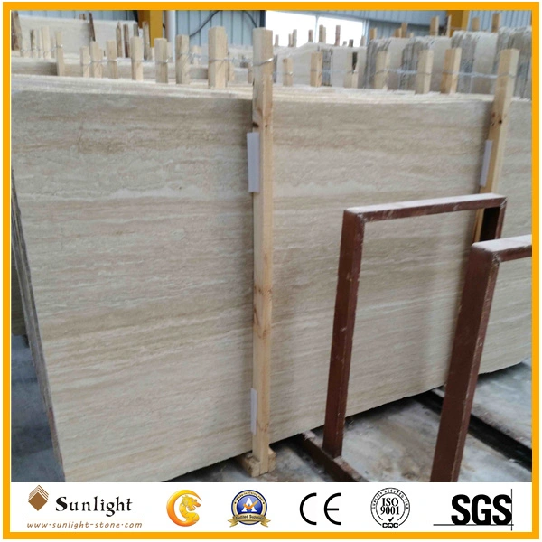 Natural Stone Roma Beige Travertine Wall Cladding/ Flooring Tiles, Cream Travertine