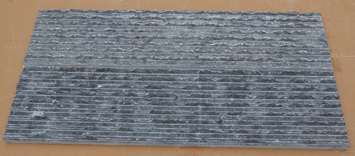 China Natural Split Surface Black Culture Stone Quartzite Ledgestone Veneer Pane