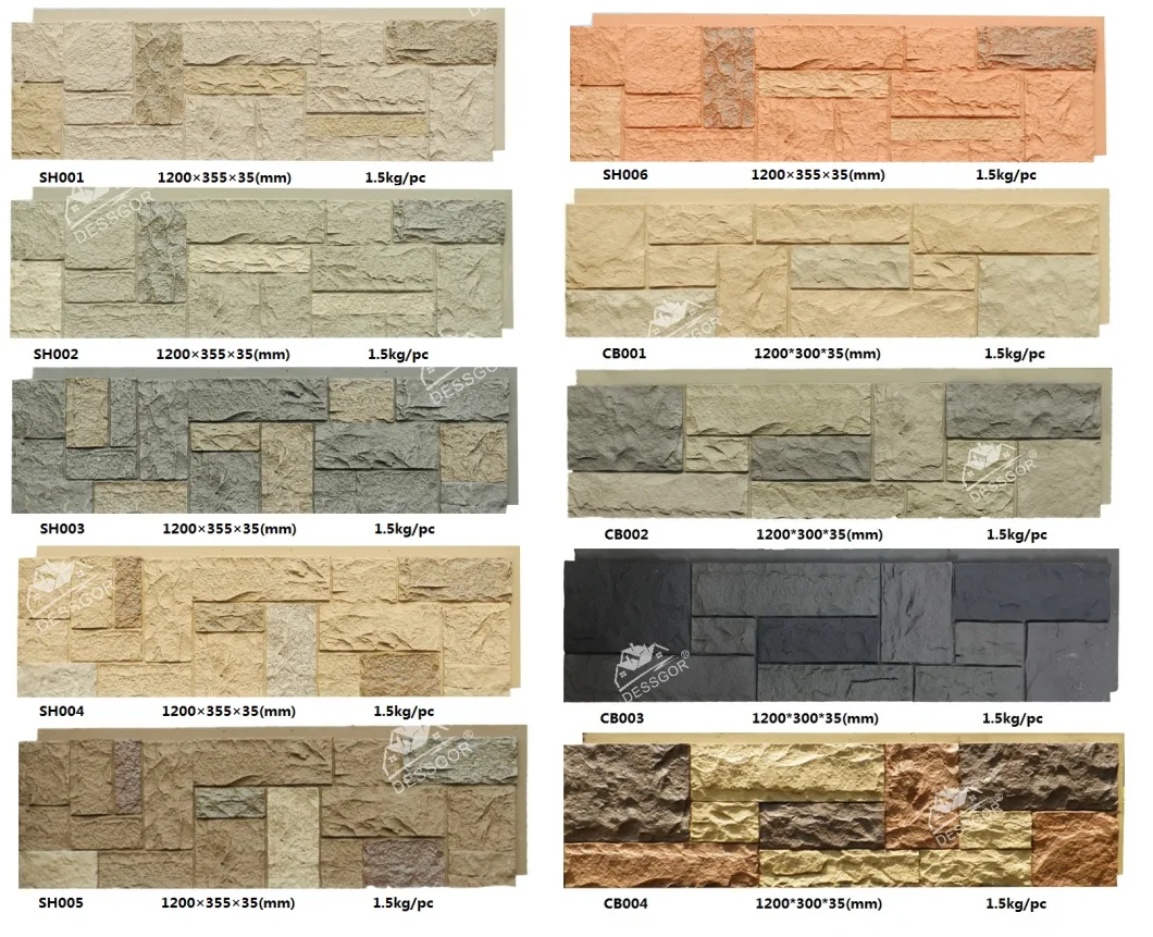 Leightweight Faux Stone Wall Panel PU Brick for Interior & Exterior Wall Decor