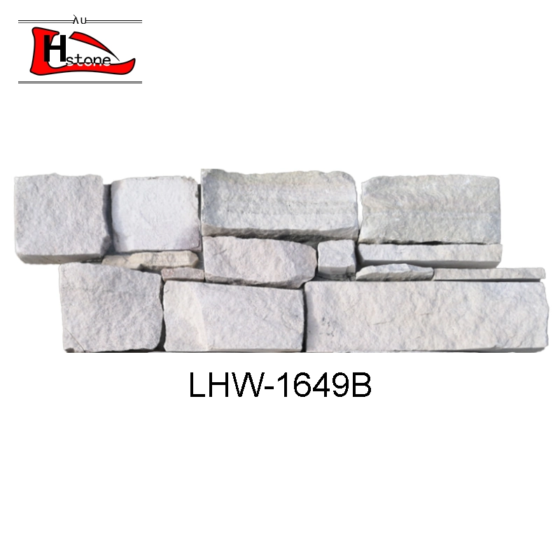 White Sandstone Stacked Ledge Culture Stone for Wall Stone Panel