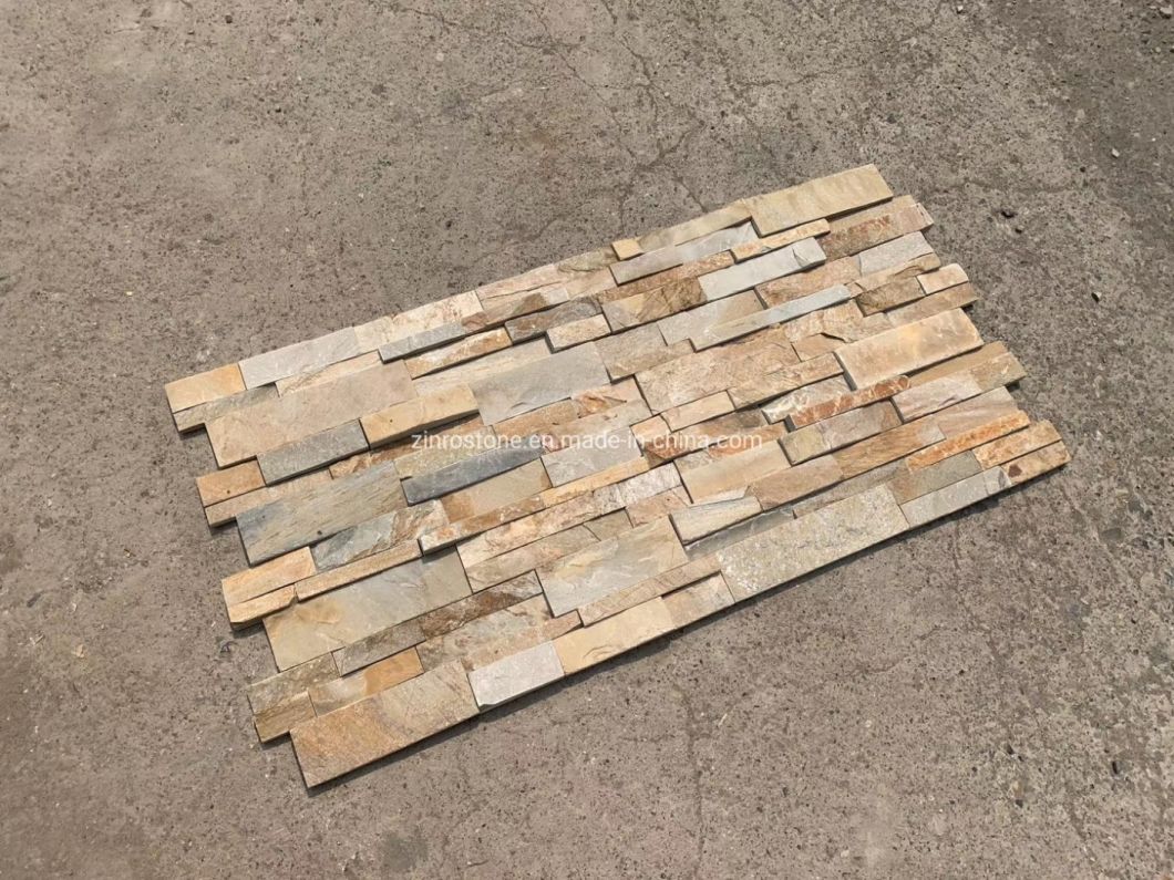 Rusty Quartz Wall Decoration Stacked Ledge Culture Stone for Wall Stone Panel