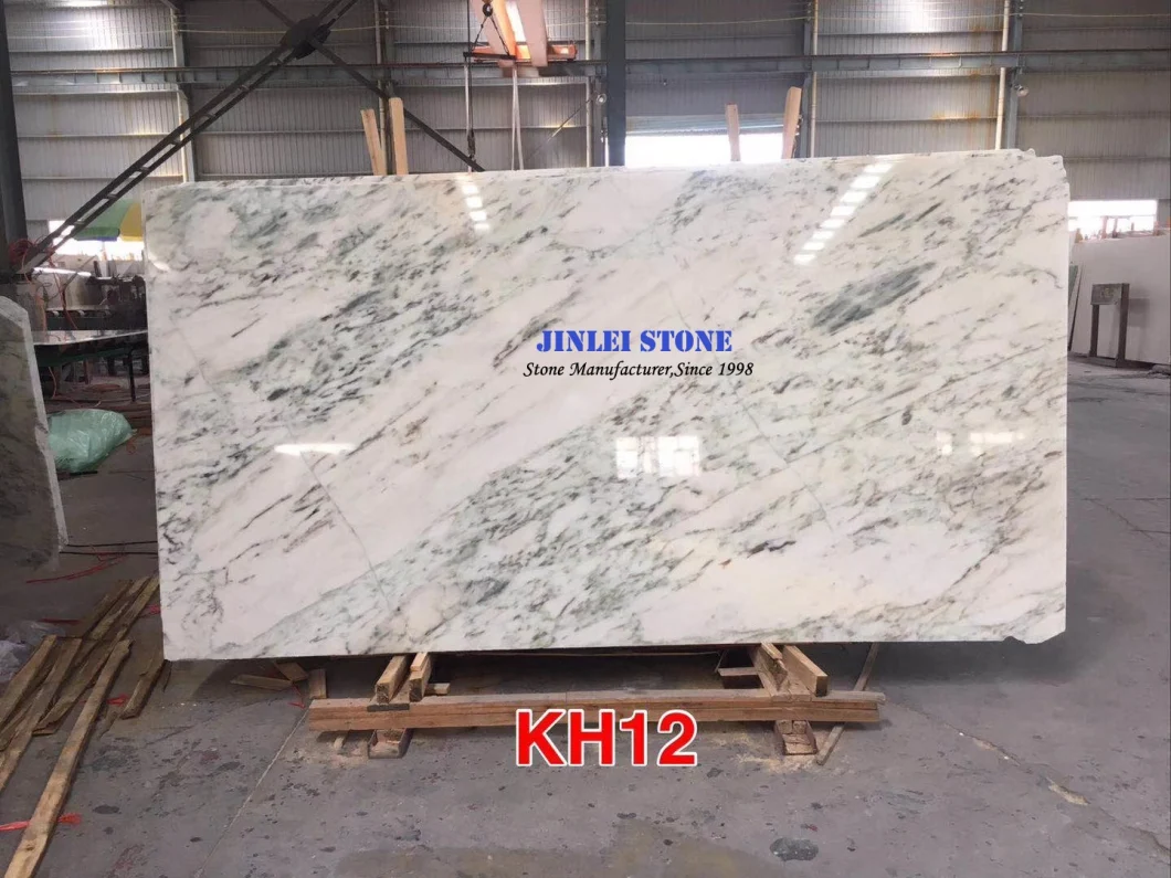 Book Matched Hot Sale Polished Natural Stone Jade White Marble Slab Domestic Arabescato Marble