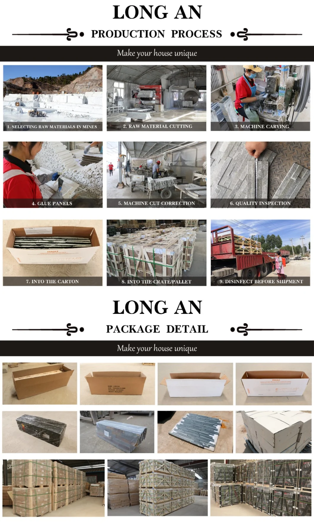 White and Grey and Black Quartz Stacked Ledge Culture Stone for Wall Stone Panel 18X35cm