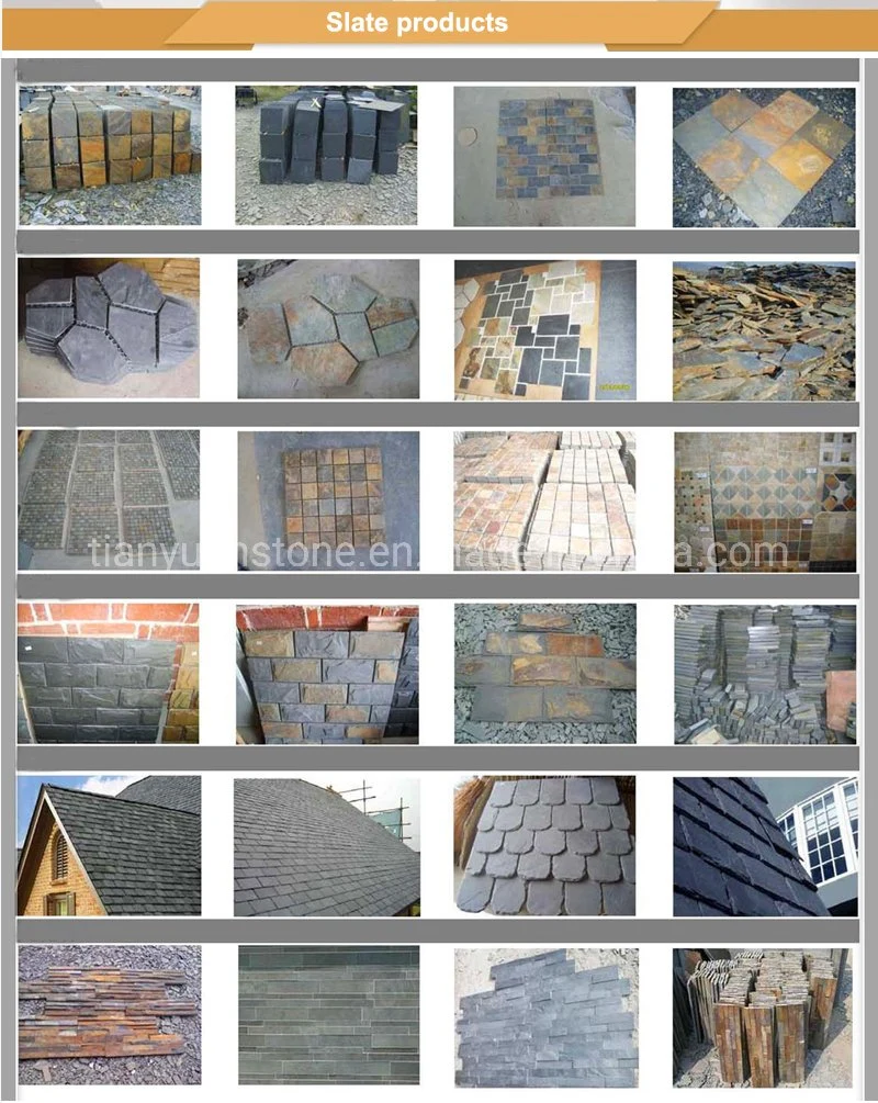 Natural Rusty/Multicolor Culture Stone Wall Cladding Slate Corner