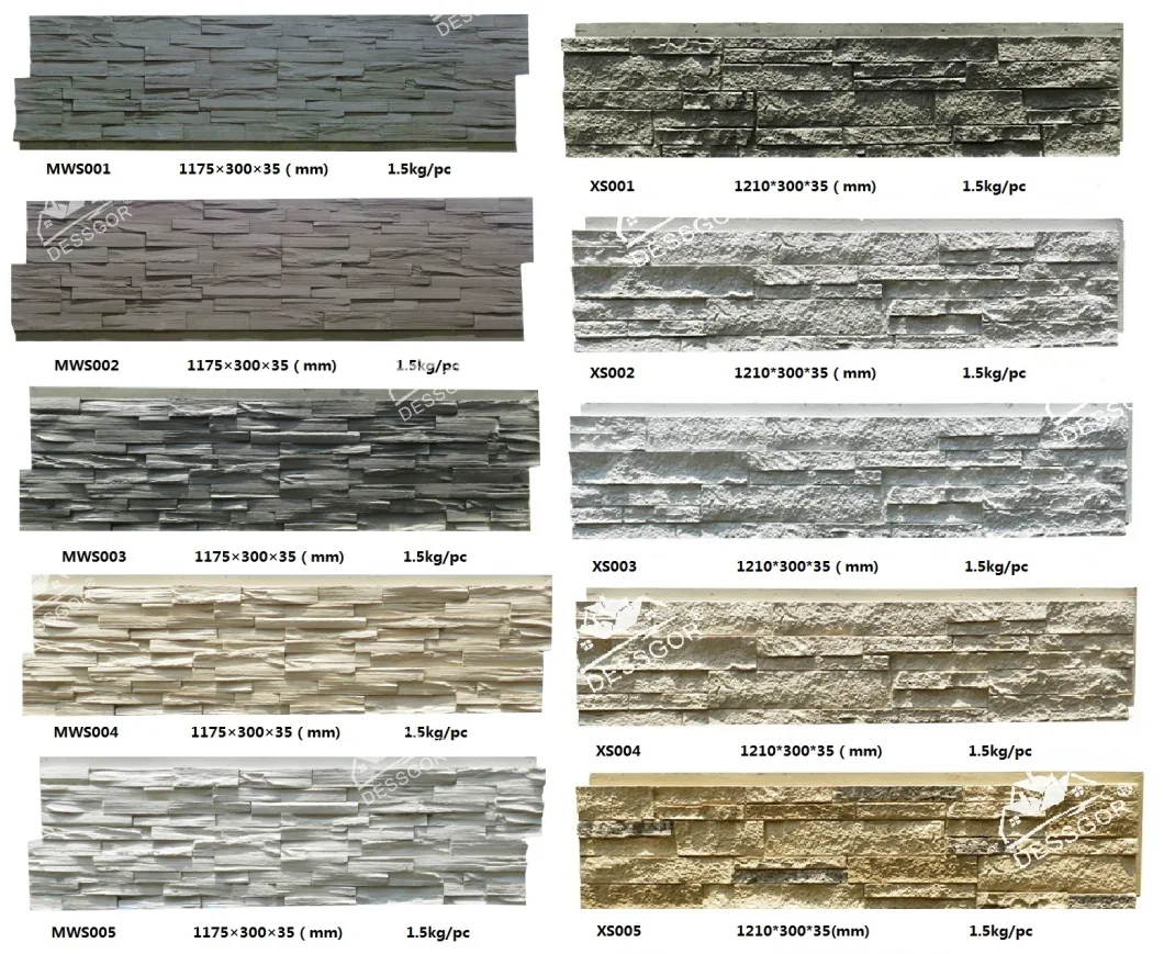 DIY Artificial PU Faux Stone Wall Siding Big Size Polyurethane Art Rock Cladding Factory