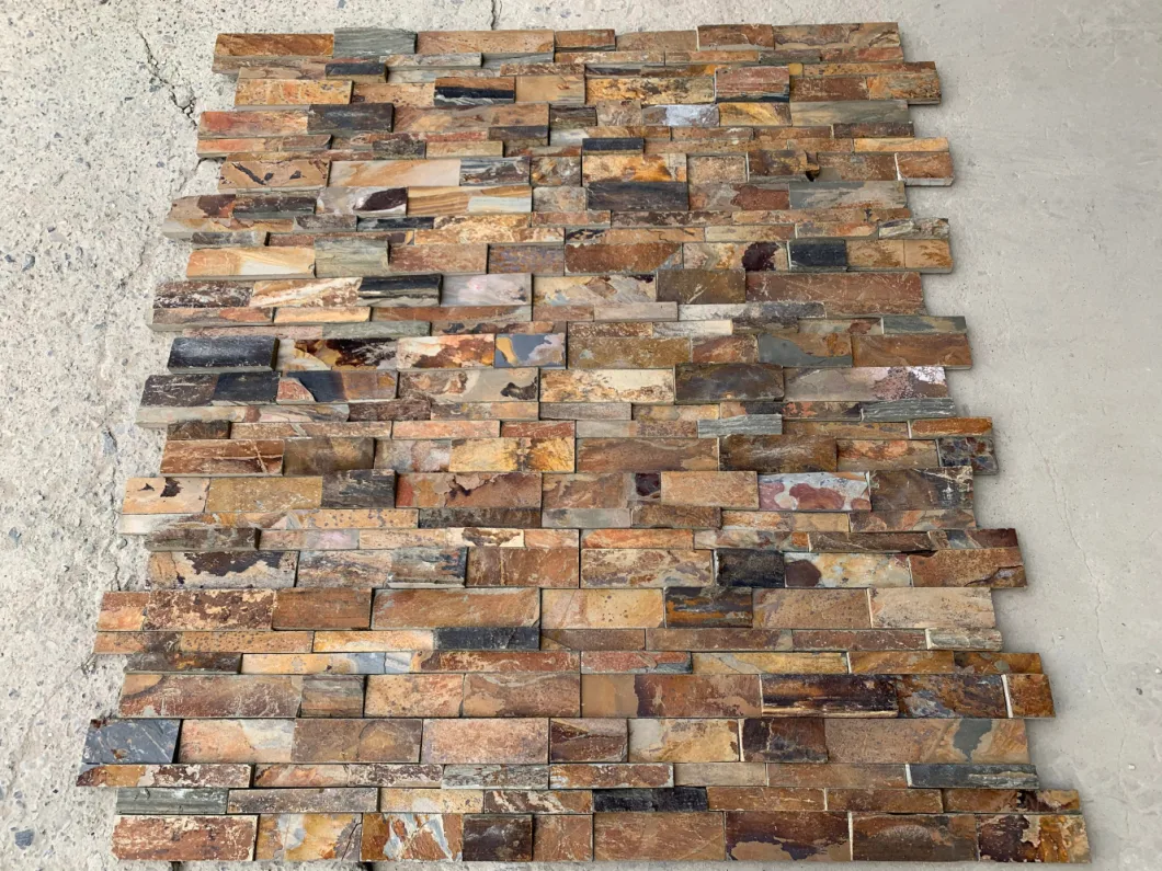 Nature Rusty Colour Culture Stone Wall Panel Wall Decoration Cladding Z/S Shape