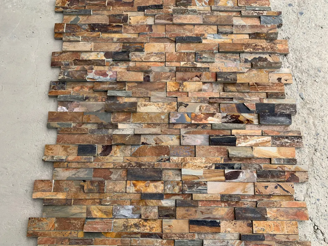 Nature Rusty Colour Culture Stone Wall Panel Wall Decoration Cladding Z/S Shape