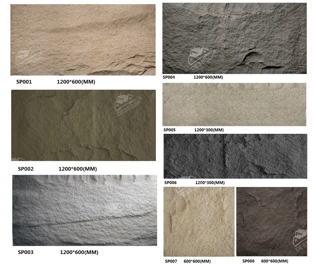 Polyurehtane Stacked Clay Tile for Wall Decor DIY Faux Stone Wall Panels