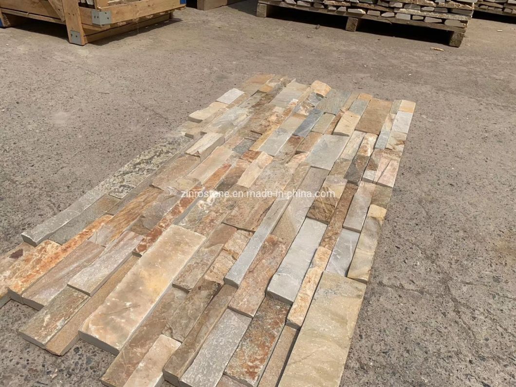 Rusty Quartz Wall Decoration Stacked Ledge Culture Stone for Wall Stone Panel