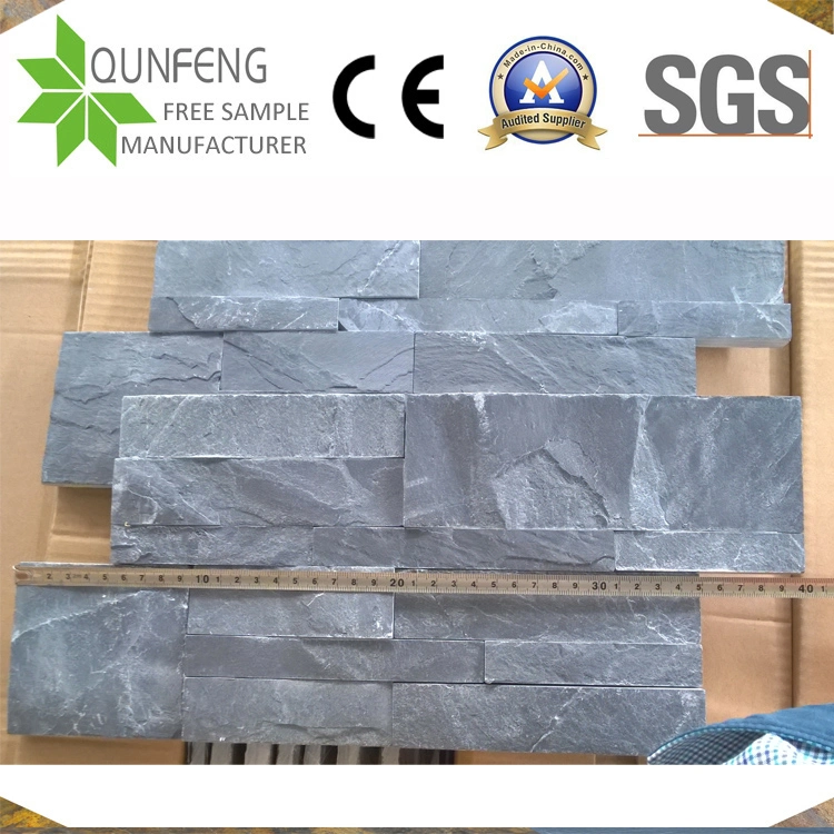 Piedras Decorativas Natural China Black Culture Stone Slate Wall Covering