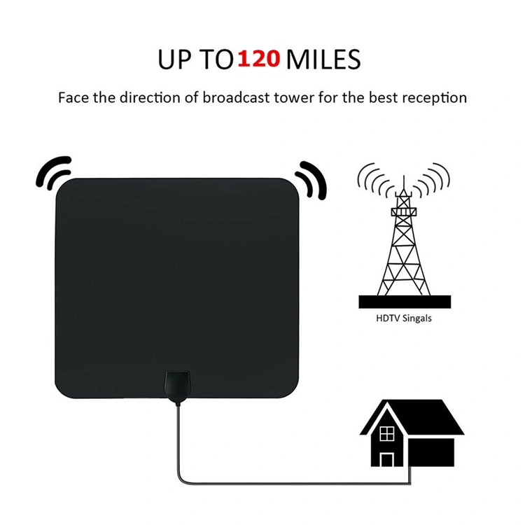 Modern Design VHF47 - 230MHz Indoor / Outdoor Digital1 50 Mile Booster Best Antennahd TV Antenna