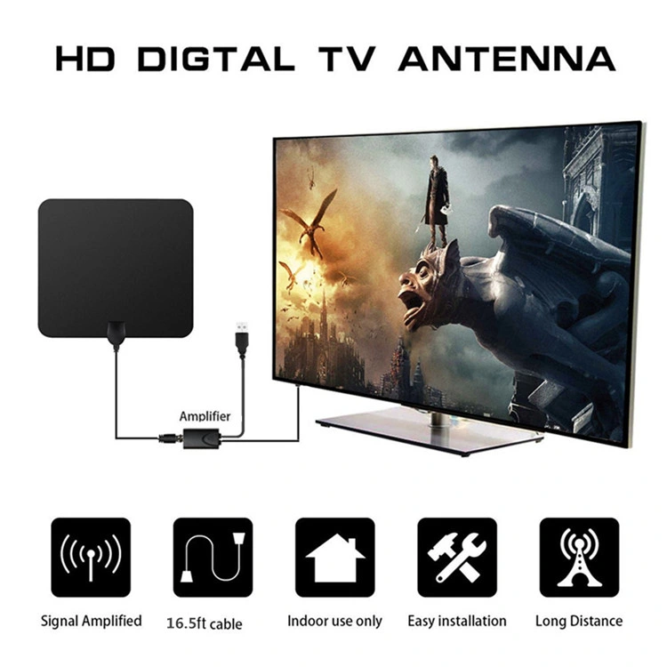 Modern Design VHF47 - 230MHz Indoor / Outdoor Digital1 50 Mile Booster Best Antennahd TV Antenna