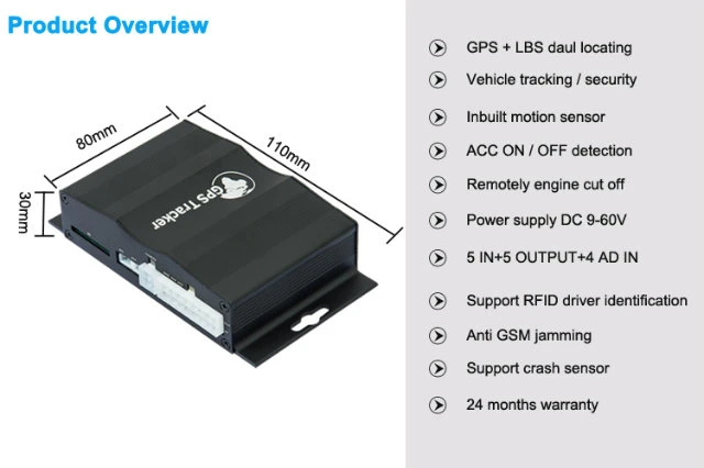 Fleet Tracking Solution GPS Vehicle Tracker with Geo Fence