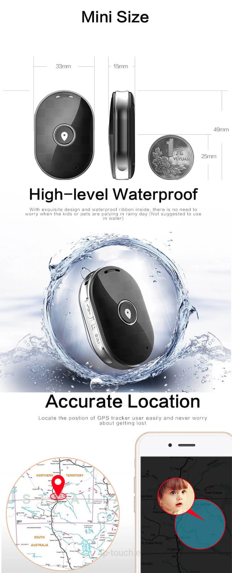 Waterproof Mini Portable 2g GSM GPRS GPS Location Car GPS Navigation