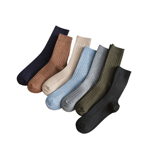 Custom Crew Mens Socks Winter Ribbed Cotton Cashmere Socks